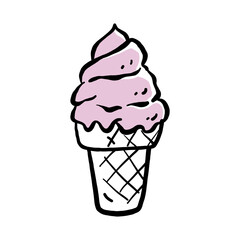 Sweet ice cream illustration