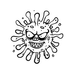 Virus character illustration design