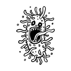 Virus character illustration design