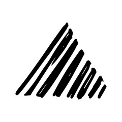 Rough line art in basic shape deaign for design ornament and element