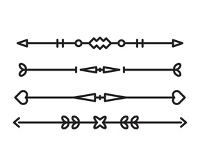 text dividers and separators set line illustration