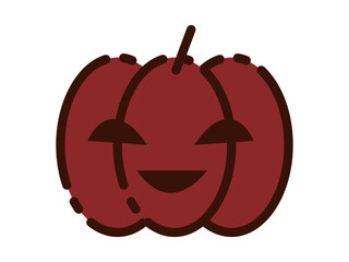 不気味に笑うジャックオランタンのイラスト素材