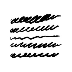Abstract scribble line in hand drawn illustration design