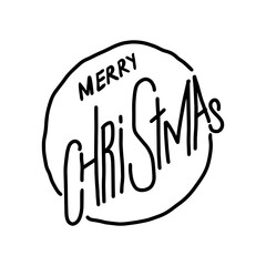 Merry christmas logo badge