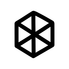 hexagon in egypt symbol. simple icon for design element
