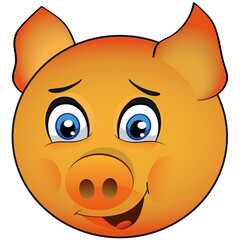 funny piggy badge