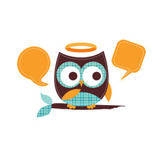 owl with a message cute