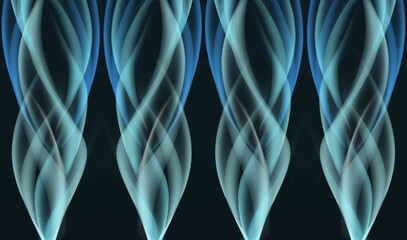 Naklejka premium Jardim de véus ao vento 4 chamas