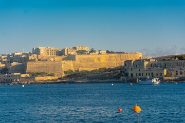 View of Fort Ricasoli at sunset,  Valletta, Malta