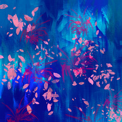 Fototapeta na wymiar Digital art painting.Abstract colorful art background