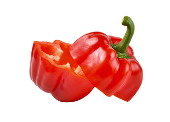 Red pepper isolated on transparent png