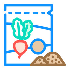 seeds radish color icon vector. seeds radish sign. isolated symbol illustration