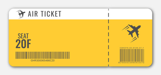 boarding pass. blank ticket template with plane. Concert ticket, lottery coupons. Vector coupon