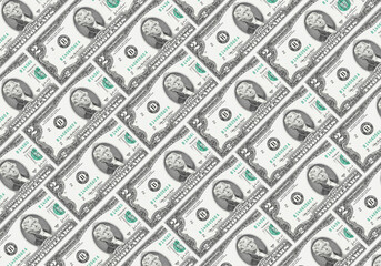 US currency. US dollars. Macro view of USA paper money. Close-up USA money