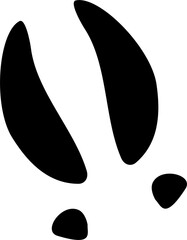 Moose deer animal foot prints isolated steps trail