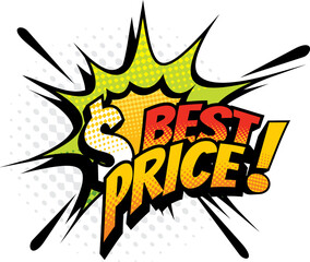 Best price special offer comic bubble dollar sign