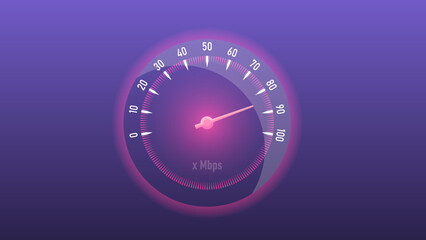 Fototapeta premium Download and upload speed. Speedometer of web traffic.