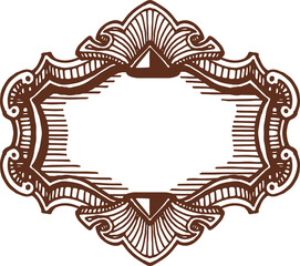 Vintage medieval signboard, retro photo frame sign