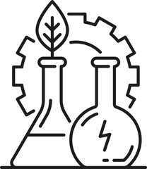 Clean and green energy environment technology icon