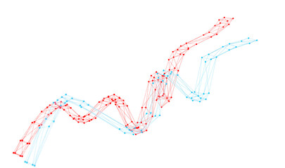 Financial graph and chart. 3d render
