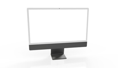 Mockup of modern desktop computer isolated