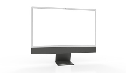 Workspace blank screen desktop computer, Mockup computer