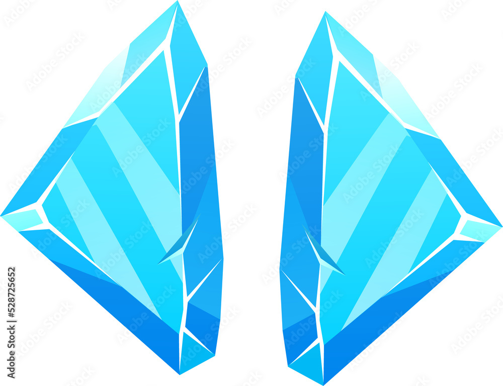 Poster Frozen arrow indicator pointer, iced texture stone