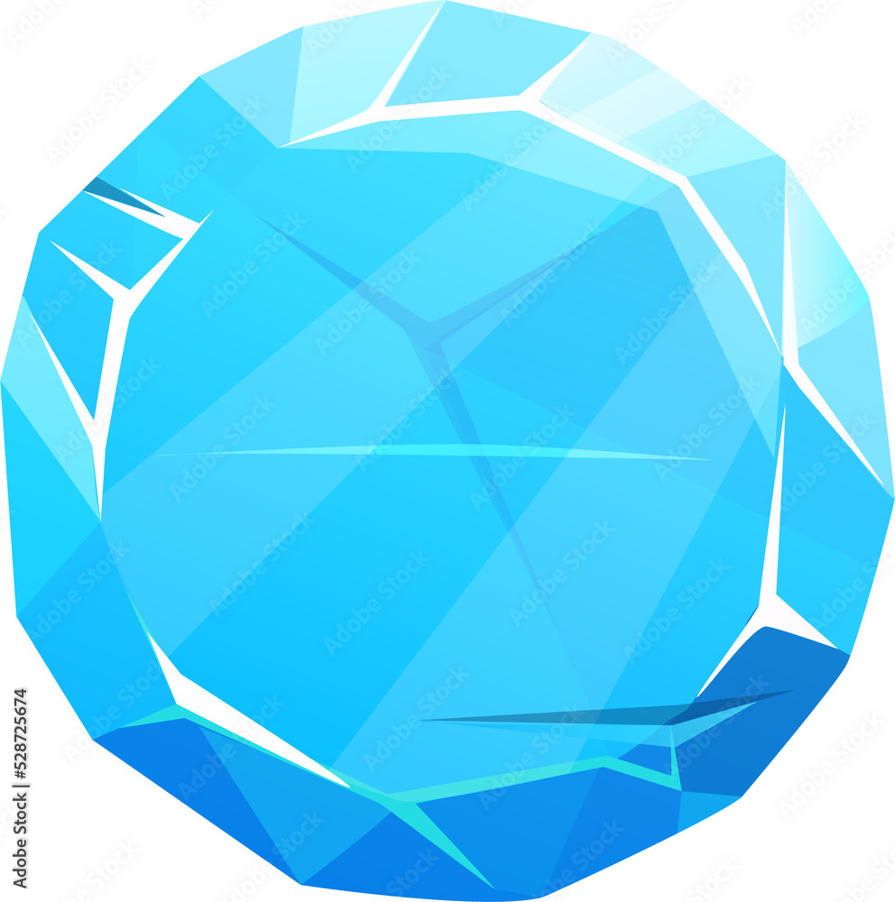 Poster circle shape round frozen button, ui game panel