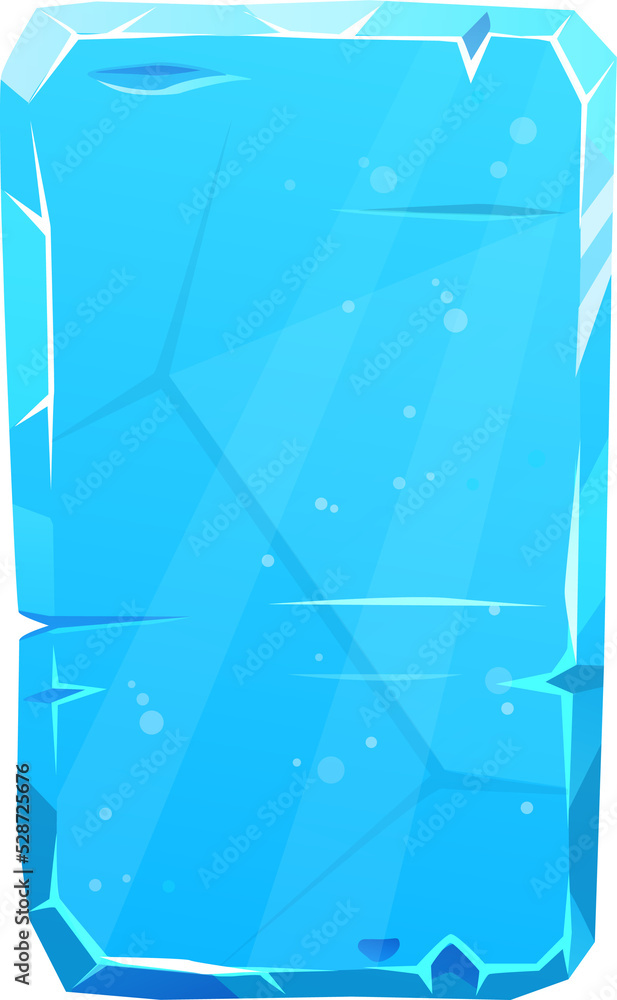 Poster blue ice button game asset user interface panel