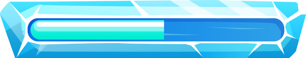 Life bar gaming controller indicator of frozen ice © Vector Tradition