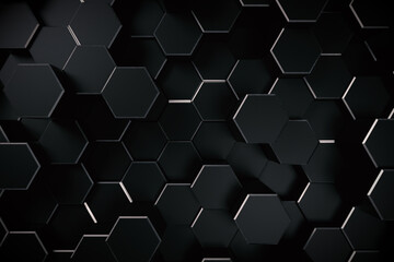 3D rendered honeycomb background illustration abstract