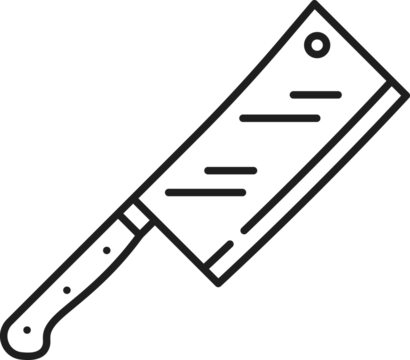 Metal chopper cleaver kitchen knife with handle