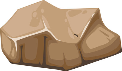 Brown boulder granite rocky stone smooth surface