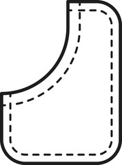 Uniform clothes pocket with seam and stitch line