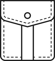 Uniform clothes pocket with seam of denim jeans