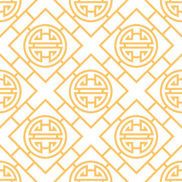 Symmetry tile traditional oriental asian ornament