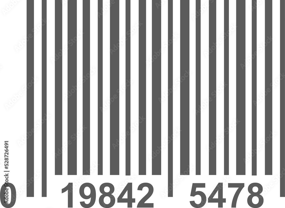 Poster Barcode isolated scanning bar code outline icon