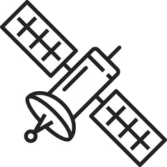 Artificial earth satellite isolated sputnik icon