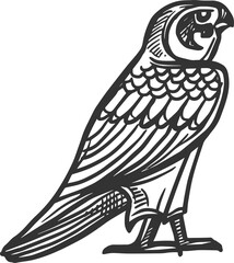 Egyptian falcon isolated Horus Ra God bird icon