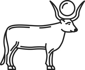 Buchis bull, ancient Egyptian mythology deity god