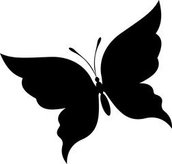 Butterfly moth, swallowtail machaon silhouette © Vector Tradition