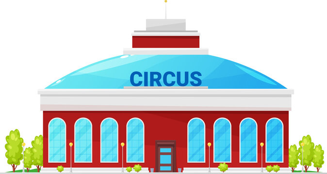 Big top tent circus isolated cartoon building icon