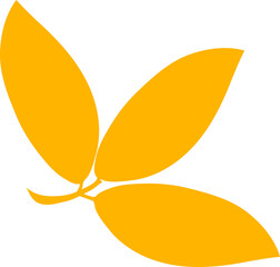 Ash tree leaf isolated flat cartoon elm leafage