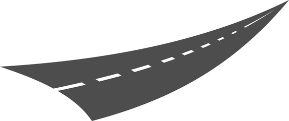 Fototapeta premium Road, pathway, highway isolated vector icon, sign