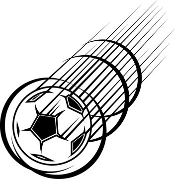 Vector football soccer ball isolated trace icon