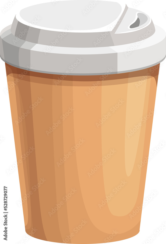 Poster Coffee cup with lid isolated hot tea drink icon