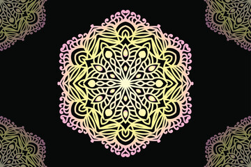 Mandala Design. Round lace pattern design.