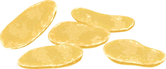 Dried ginger vector icon, sugared sweet slices