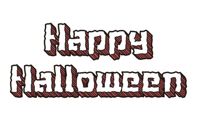 Fototapeta premium 立体的な雰囲気のHappy Halloweenの文字素材