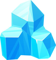 Aquamarine turquoise gemstone jewel, ice crystals